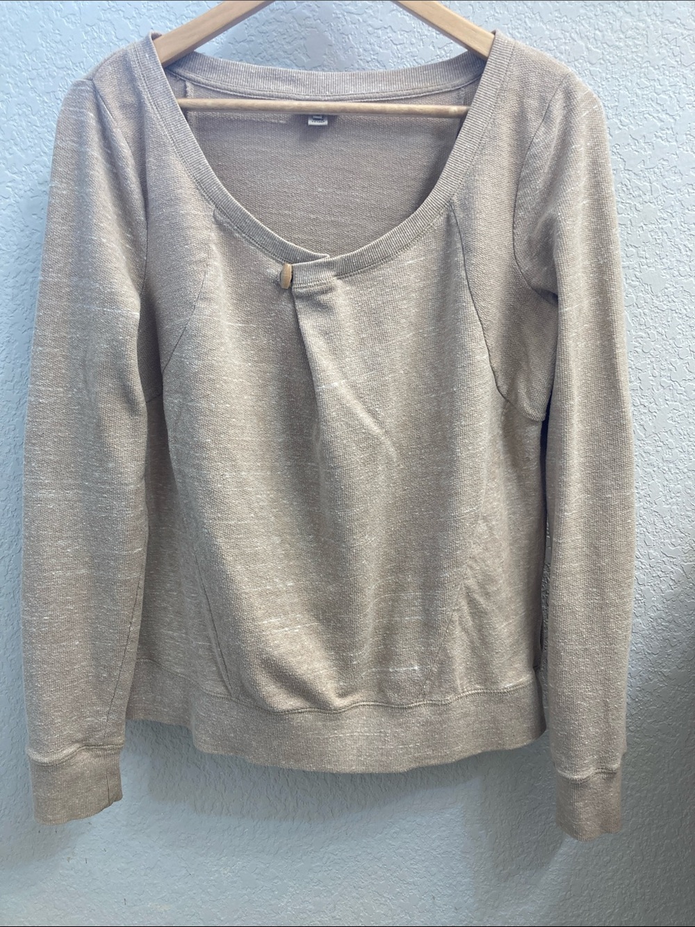 Light Beige Scoop Neck Sweatshirt by Holding Horses